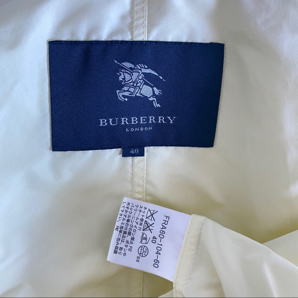Burberry light yellow nylon trench coat - Picture 8 of 10